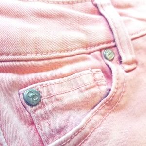 Pink cropped Jeans